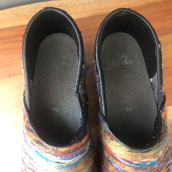 Dansko Multi-Color Knitted Yarn Covered Clogs (40) - Picture 5 of 10